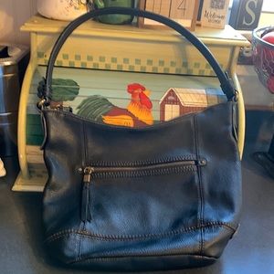 Black Leather The Sak  shoulder purse